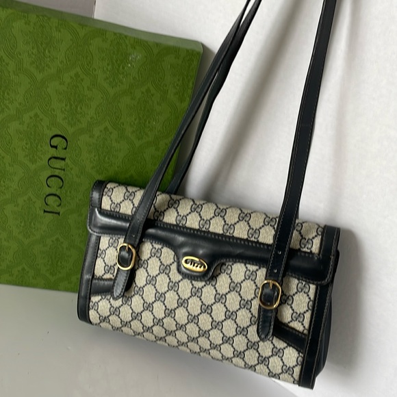 ❌Price Drop❌Authentic Gucci Tote  Leather /Shoulder Bag Cursive. - Picture 3 of 13